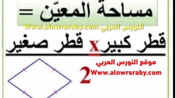 شرح درس المعين و خاصياته (الرباعيات الخاصة) خواص المعين. كيفية حساب المعين رياضيات