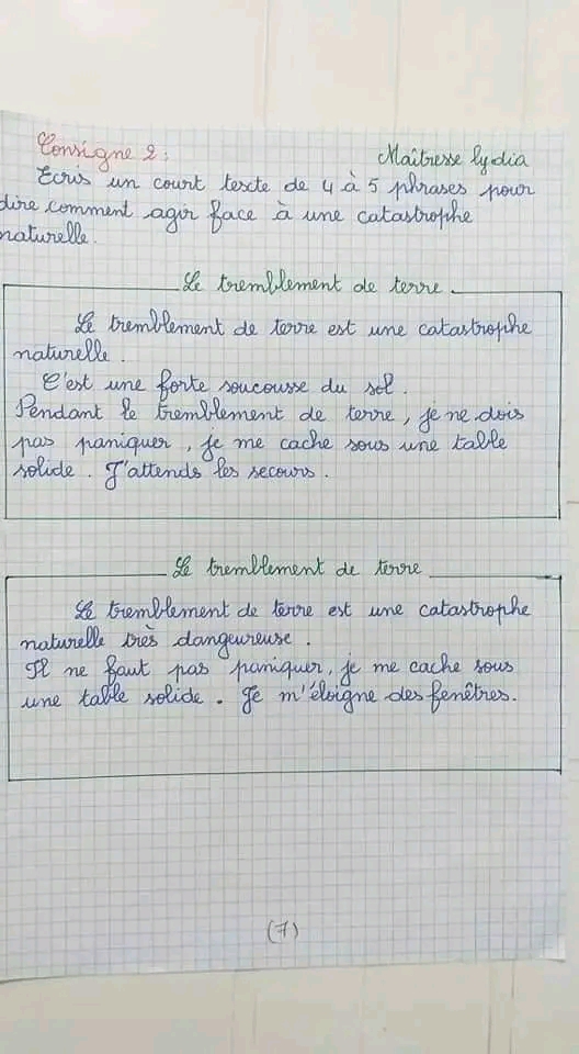 وضعيات ادماجية للفصل الثاني في اللغة الفرنسية