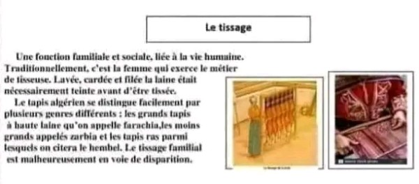 وضعيات ادماجية الفصل الثاني لغة فرنسية سنة ثالثة متوسط عن التقاليد